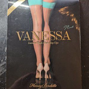 Honey Birdette Vanessa Mint Luxury Thigh Highs - Small
